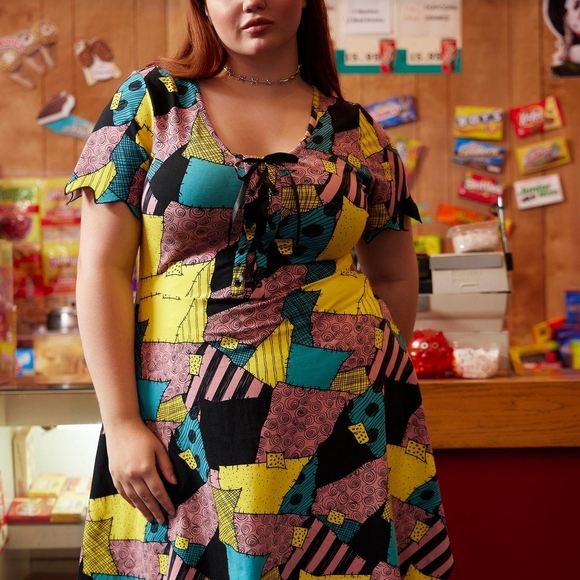 Disney Dresses & Skirts - READ DESCRIPTION- Hot Topic Patchwork Sallt Dress + Torrid Sally Shorts